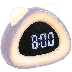 Led Digitale Klok Tafel Cock Wake-Up Lamp Digitale Wekker Bureau Elektronische Nachtkastje Klok Met Thermometer Geluid-gecontroleerde