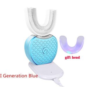360 Graden Automatische Elektrische Tandenborstel Oplaadbare Sonic Tandheelkundige Tandenborstel Usb Siliconen Opzetborstels Oral Care Smart U Type