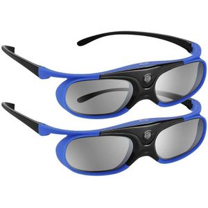 2 Stuks Actieve Shutter Brillen Dlp-Link 3D Bril Usb Oplaadbare Voor Dlp Link Projectoren Compatibel Met Benq W1070 w700 Project