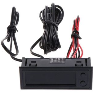 Ootdty Diy Multifunctionele Hoge Precisie Klok Binnen En Buiten Auto Temperatuur Batterij Voltage Monitor Panel Meter Dc 12 V