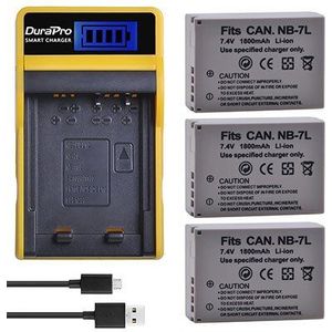 DuraPro 1800mAh NB-7L NB7L NB 7L Li-Ion Batterij Lader Set Optioneel Voor Canon PowerShot G10 G11 G12 SX30 SX30IS digitale Camera 'S