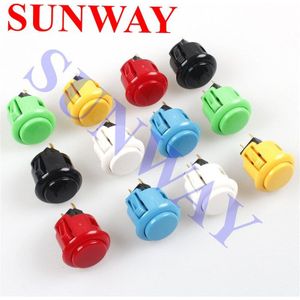 12x Sanwa Originele OBSF-24 drukknop 24mm Arcade Push Knoppen Voor Jamma Mame PS3 Xbox 360