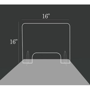 Acryl Niezen Guard Shield Plexiglas Bescherming Veiligheid Teller Top 40X40 Cm Schild Barrière Voor Restaurant Supermarkten Salons