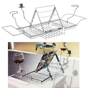 Bad Rack Badkamer Plank Caddy Organiser Zeep Opbergrek Planken Holder Verstelbereik 61-85cmx8.5x20CM