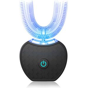 360 Graden Intelligente Automatische Sonic Elektrische Tandenborstel U Type 3 Modi Tandenborstel Usb Opladen Tand Whitening Blauw Licht