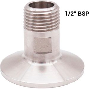1.5 ""TC x 1/2"" Bsp 50.5mm OD Rvs 304 Homebrew Clover Fitting