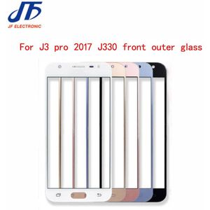 Touch panel Vervangende onderdelen Voor Samsung Galaxy J3 pro J330 J330F LCD Front Screen Glas Outer Lens 10 stks/partij