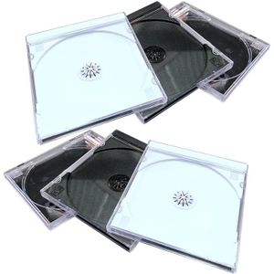 6Pcs Draagbare Cd Opbergdoos Duurzaam Dvd Box Plastic Dvd Case Cd Pakket Case Voor Home Cinema Winkel Reizen (Willekeurige Kleur)