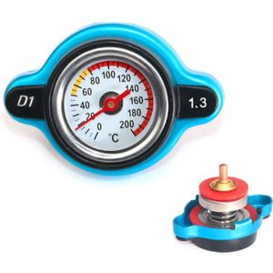 Voertuig Auto Motorfiets Styling Thermo Radiator Cap Tank Cover Water Temperatuurmeter Met Utility Veilig 0.9 Bar/ 1.1 Bar/1.3 Bar