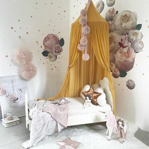 5 Kleuren Opknoping Kids Baby Beddengoed Dome Bed Canopy Katoen Klamboe Bedcover Gordijn Voor Baby Kids Lezen Spelen Thuis decor