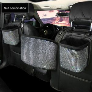Strass Bling Auto Opknoping Organizer Seat Terug Storage Container Opbergen Opruimen Vrouwen