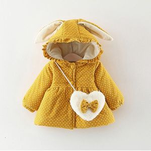 Pasgeboren Baby Meisje Kleding Bloemen Hooded Katoen Gewatteerde Jas Bovenkleding Voor 1 Jaar Baby Verjaardag Kleding Meisjes Outfits Jas