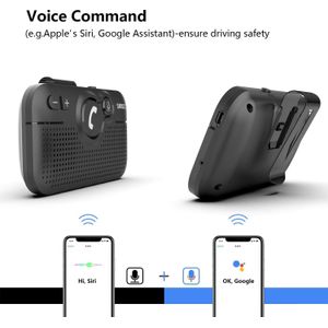 Sunitec Handsfree Draadloze Bluetooth Car Kits Voor Telefoon-Bluetooth 5.0 Speakerphone Auto Power Op Met Motion Sensor