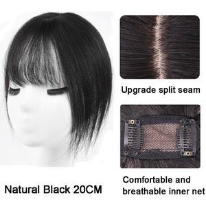 Aosi 3D Air Pony Zwart Bruin Met Hoorns Hittebestendige Synthese Onzichtbare Naadloze Clip In Hair Extension Voor Vrouwen Meisjes