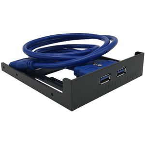 20 Pin Uitbreiding High Speed Dual Poorten Professionele Adapter Connector Hub Usb 3.0 Computer Abs 3.5 Inch Floppy Bay Front panel