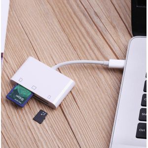 3in1 Usb 3.1 Type C Kaartlezer USB-C Tf Microsd Sd Cf Otg Adapter Voor Huawei Samsung Voor Xiaomi Android telefoon Macbook Laptop C
