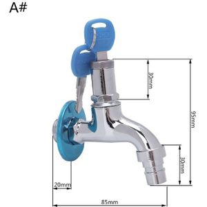 Outdoor Anti-Diefstal Wastafel Kraan Met Slot Sleutel Enkele Handvat Afsluitbare Huishoudelijke Wassen Water Tap