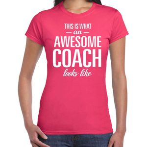Awesome coach cadeau t-shirt roze dames - Coach bedankt cadeau