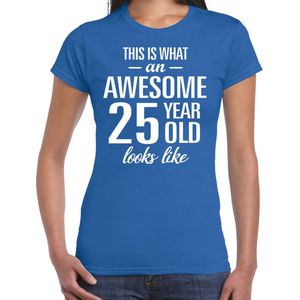 Awesome year - geweldige jaar cadeau t-shirt blauw dames - Verjaardag cadeau
