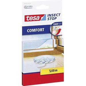 Tesa klittenbandrol - 2x - wit - zelfklevend - 9,5 mm x 5,6 m - voor raamhorren - Deurhorren