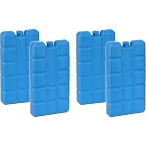 Set van 4x blauwe koelelementen 200 gram 8 x 15 x 2 cm