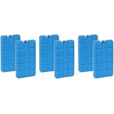 Set van 6x blauwe koelelementen 200 gram 8 x 15 x 2 cm - Koelblokken/koelelementen voor koeltas/koelbox