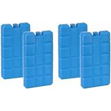 Set van 6x blauwe koelelementen 200 gram 8 x 15 x 2 cm - Koelblokken/koelelementen voor koeltas/koelbox