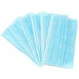 40x beschermende mondkapjes - blauw - niet medisch - beschermmaskers / stofmaskers