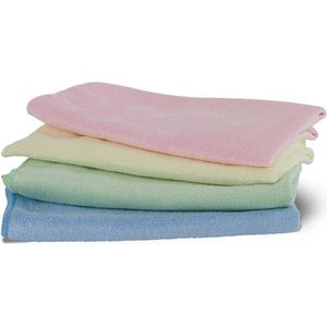 4x Microvezeldoek 40 x 38 cm gekleurd - Microvezel vaatdoekjes - Wonderdoekjes 240 grams