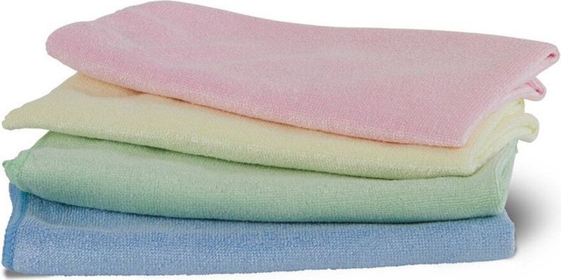 12x Microvezeldoek 40 x 38 cm gekleurd - Microvezel vaatdoekjes - Wonderdoekjes 240 grams 12 stuks