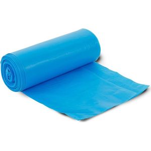 10x Grofvuil afvalzak 120 liter blauw - 10x Tuin/bouw afvalzak voor grofvuil 120 liter blauw extra stevig 10 stuks
