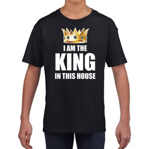 Bellatio Decorations - Im the king in this house - T-shirt - Zwart - Voor Kinderen