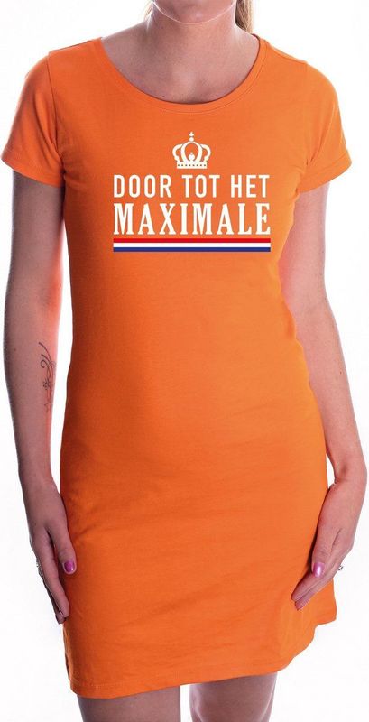 Koningsdag jurk oranje door tot het maximale voor dames