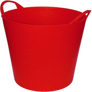 Flexibele emmer/wasmand/kuip - rood - 20 liter  - Opbergmand