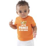 Bellatio Decorations - I Am The Prince In This House - T-shirt - Oranje - Katoen