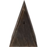 Houten vogelhuisje/nestkast wigwam - Vurenhouten spiegel vogelhuisjes tuindecoraties - Vogelnestje - tuindieren-  tuinvogeltjes