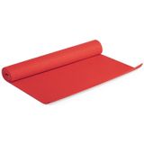 Yogamat/sportmat - Rood - 180 x 60 cm - Thuis sporten - Rode pilates/yoga mat - Sport/fitness benodigheden