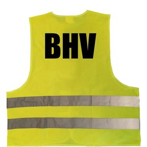 Geel veiligheidshesje BHV bedrijfshulpverlening voor volwassenen - Veiligheidshesje