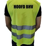 Hoofd BHV vest / hesje geel met reflecterende strepen voor volwassenen - bedrijfshulpverlening - veiligheidshesjes / veiligheidsvesten