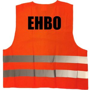EHBO vest / hesje oranje met reflecterende strepen voor volwassenen - Eerste hulp bij ongevallen - veiligheidshesjes / veiligheidsvesten