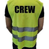 Crew vest / hesje geel met reflecterende strepen voor volwassenen - personeel - veiligheidshesjes / veiligheidsvesten