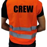 Crew vest / hesje oranje met reflecterende strepen voor volwassenen - personeel - veiligheidshesjes / veiligheidsvesten