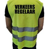 Verkeersregelaar vest / hesje geel met reflecterende strepen voor volwassenen - wegwerkzaamheden/incidenten/omleiding - veiligheidshesjes / veiligheidsvesten