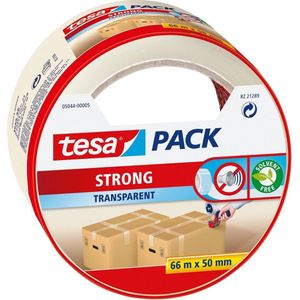 4x Tesa doorzichtige verpakkingstape 66 mtr x 50 mm