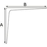 1x stuks plankdrager / plankdragers aluminium wit 15 x 20 cm - schapdragers - planksteun / planksteunen