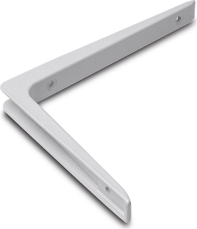 1x stuks plankdrager / plankdragers aluminium wit 15 x 20 cm - schapdragers - planksteun / planksteunen