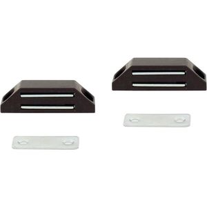 8x stuks magneetsnapper / magneetsnappers met metalen sluitplaat bruin 6 x 3,8 x 1,6 cm