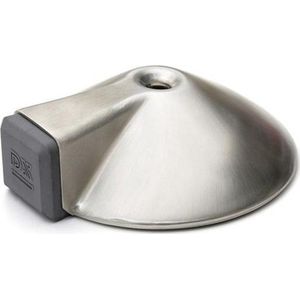 3x stuks deurstopper / deurstoppers - RVS - 8,5 x 8,5 x 2,6 cm - deurbuffers