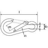 12x Stuks Karabijnhaak / Karabijnhaken Verzinkt Staal 12 cm - Snaphooks/ Carabiners