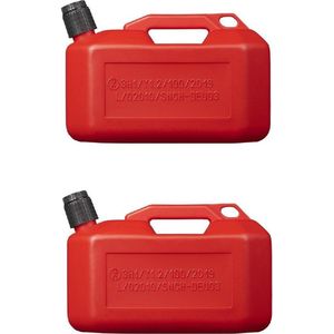 Jerrycan/benzinetank 10 liter rood - Jerrycan voor brandstof